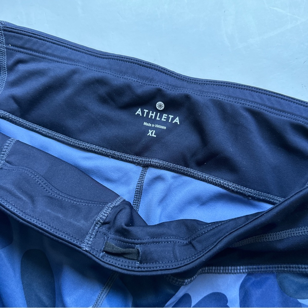 ATHLETA Pants Camo Capri Sonar Leggings Blue - Picture 5 of 7